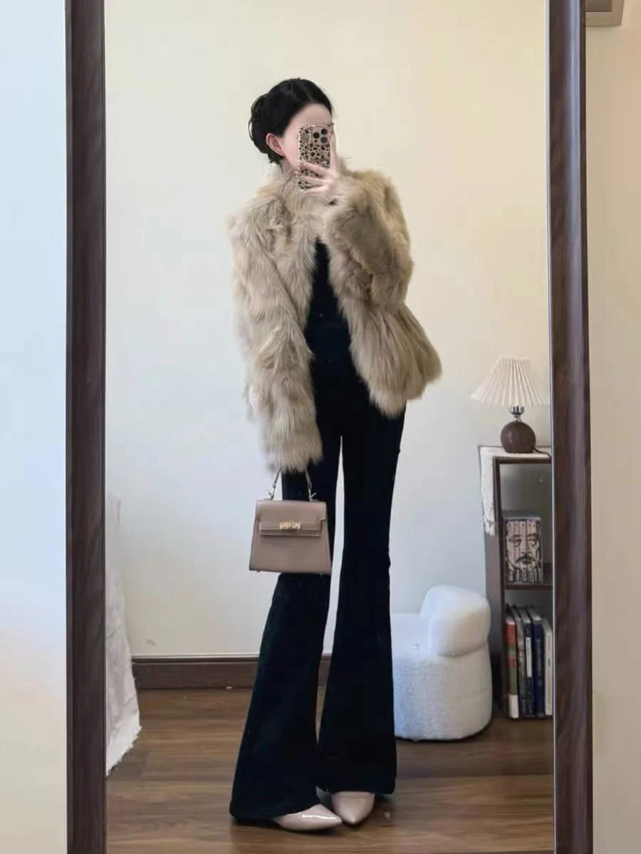 

Расклешенные джинсы с высокой талией, женские осенне-зимние эластичные хлопковые джинсовые брюки больших размеров, прямые брюки для похудения для груши и...