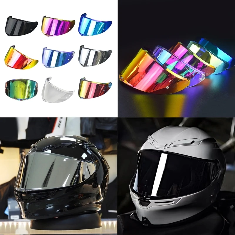Motorcycle Full Face Helmet Visor Shield Lens High Strength Sunscreen Windshield UV Protection Lens Helmet Replacement for K6