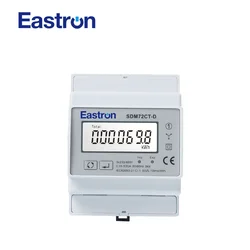 SDM72CT-D, Three Phase Four Wire Din Rail Energy Meter kWh meter, 1A/5A CT connected, Pulse Output, Non-MID