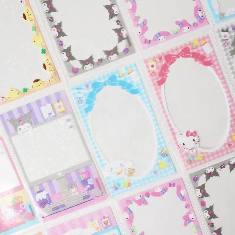 20/40Pcs New Kawaii Hello Kitty Card Sleeves Sanrio Melody Kuromi Cinnamoroll Purin Pochacco Card Cover Idol Album Card Storage