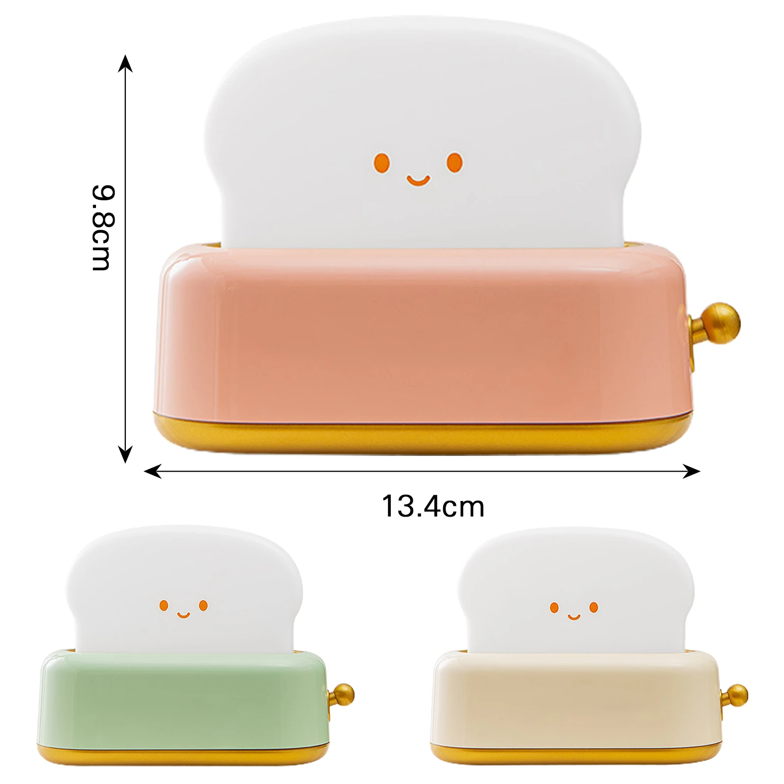 Creative Toast Night Light USB Rechargeable Timing LED Cute Sleep Lamp Bedroom Bedside Lamp Party Decor Baby Feeding Lighting