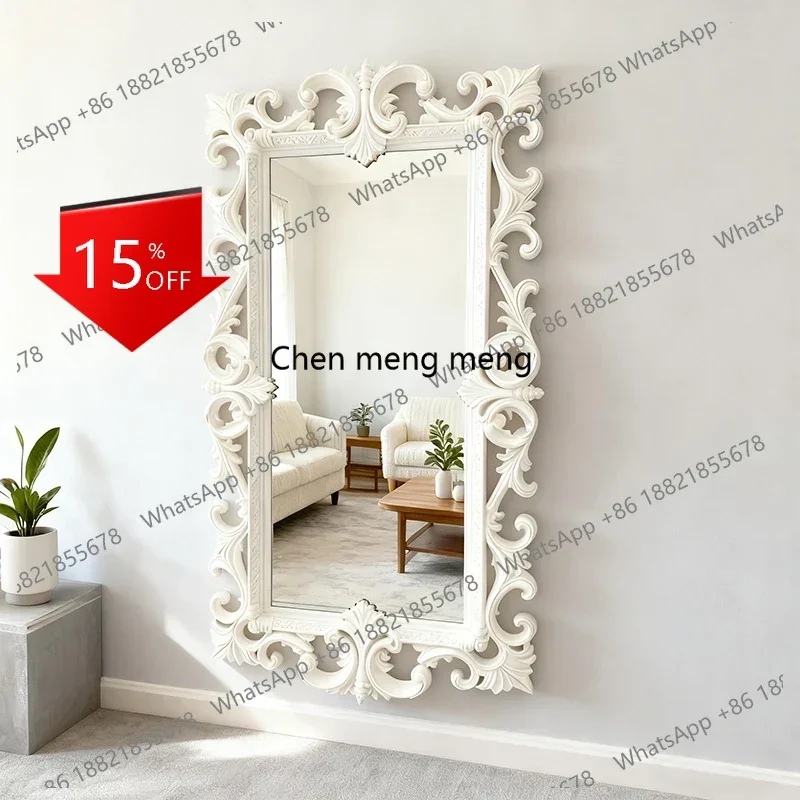 Asmt49 60x170 70x180 80x190 mid-century wooden mirrors full body Room decoration vintage elegant luxury wall mirrors home fur