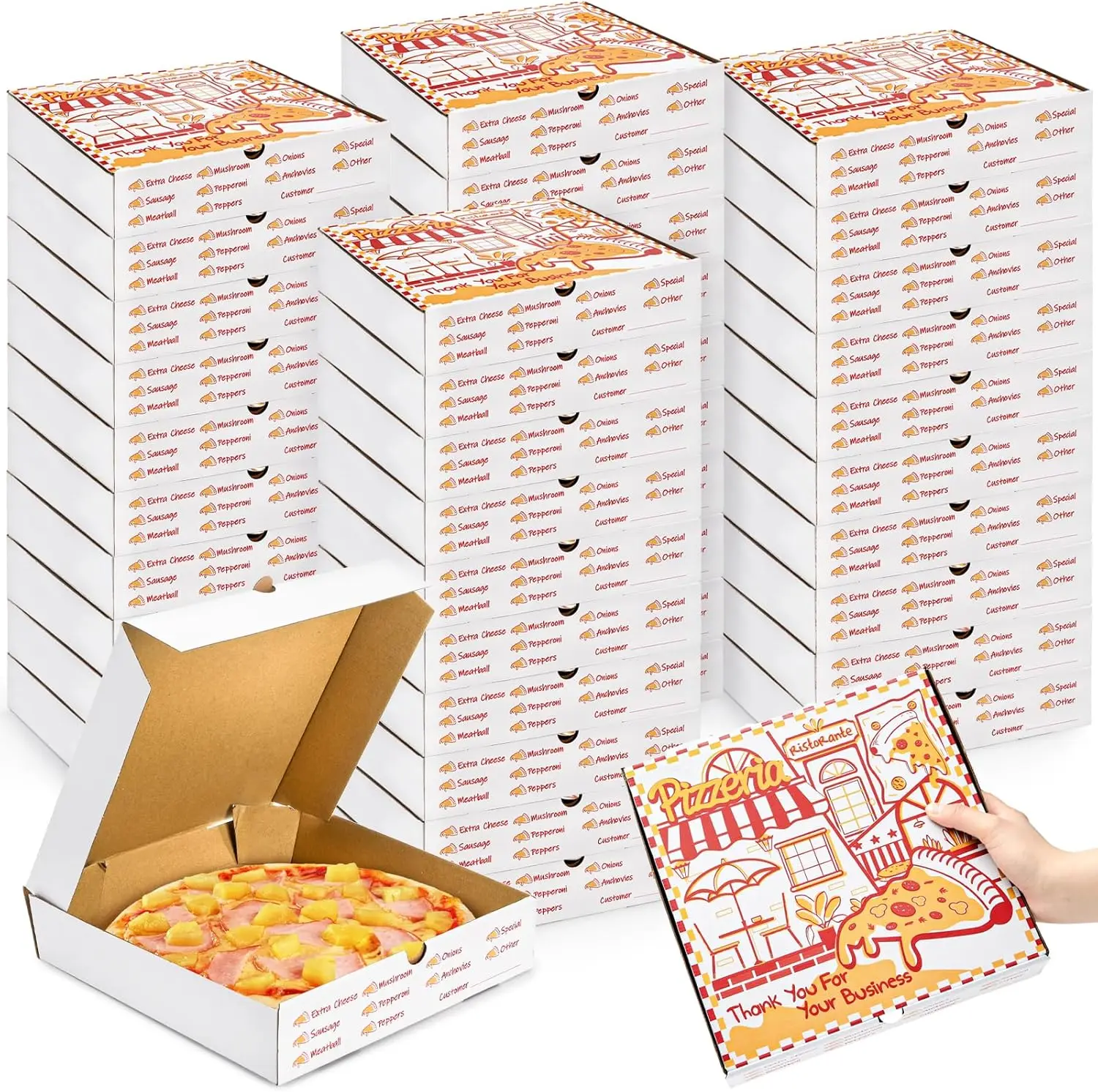Pack Pizza Boxes 10…