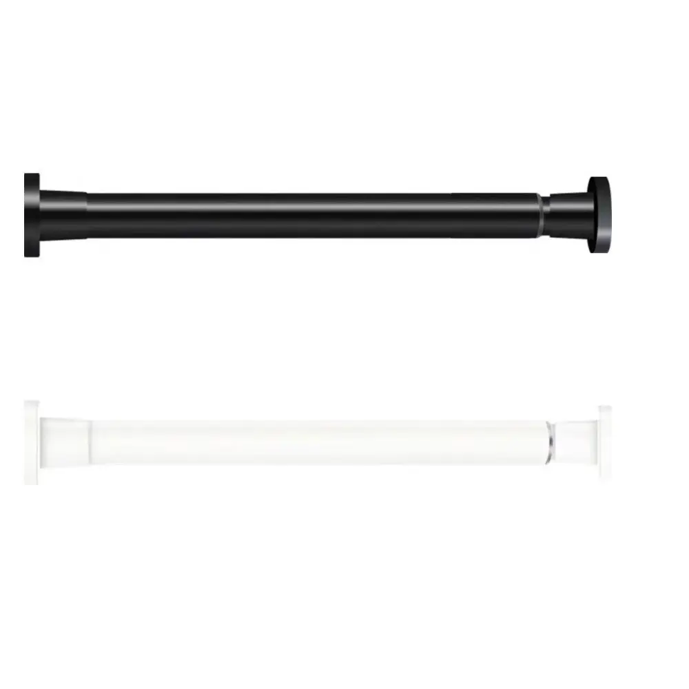 Metal Telescopic Door Curtain Rod Adjustable Length Multi-functional Shower Curtain Pole No Drilling Hanging Rod