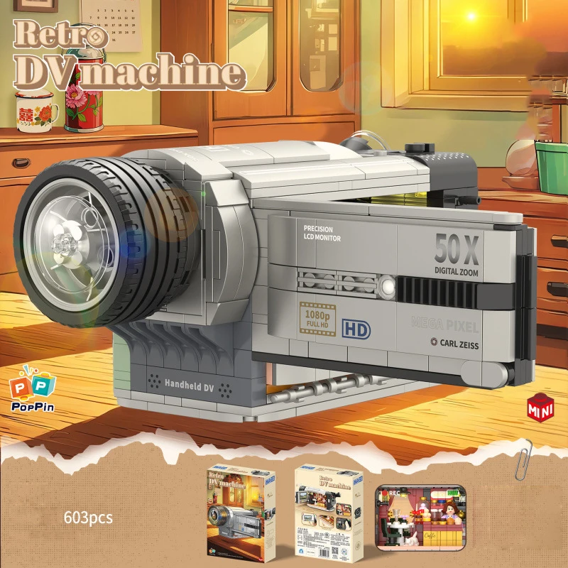 

Идея цифровой видео мини-блок наборы строительных моделей ручной HD DV строительный кирпич ретро машина развивающие игрушки для подарков