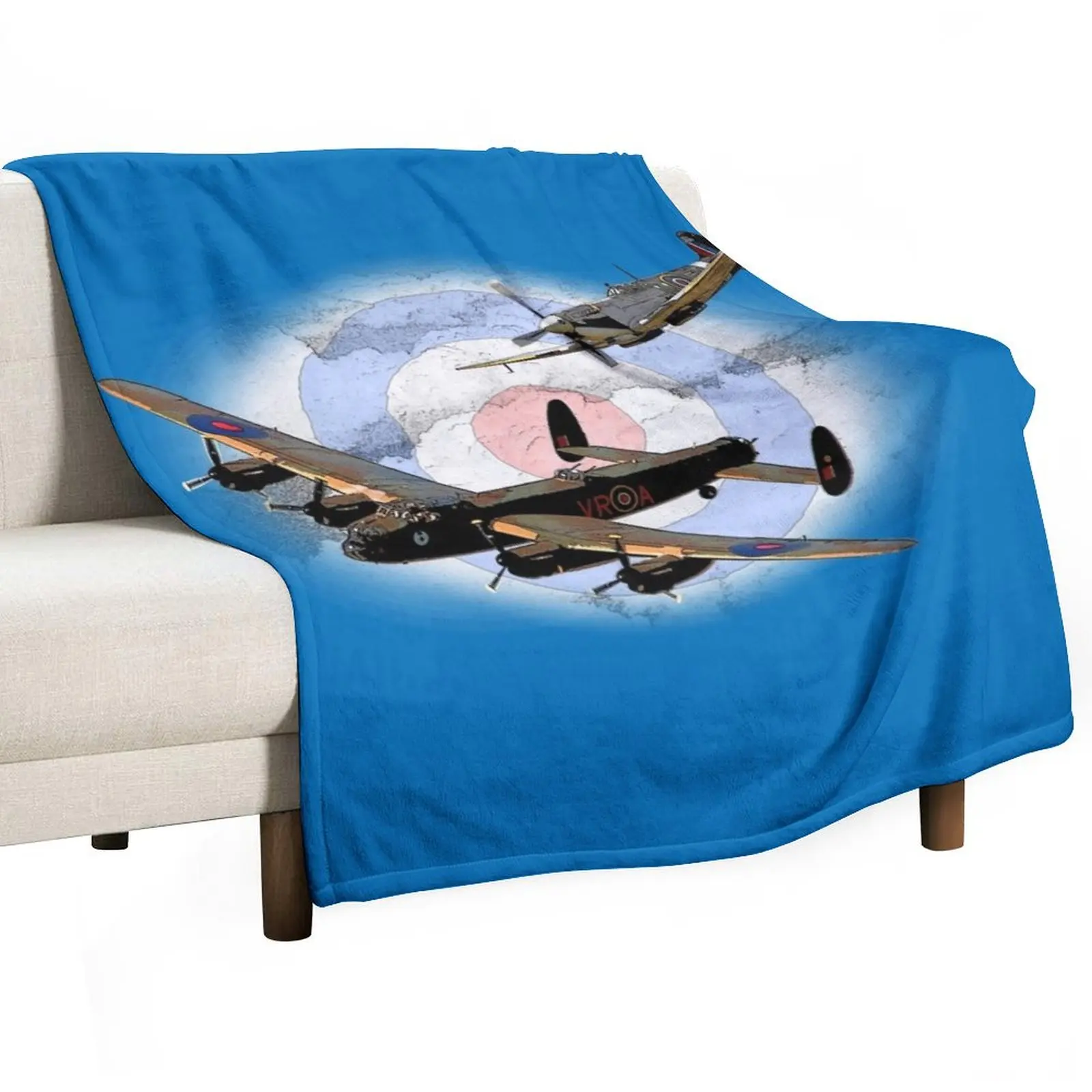 SPITFIRE AND LANCASTER aircraft Throw Blanket cosplay anime Polar Beach Furrys warm for winter warm winter Blankets