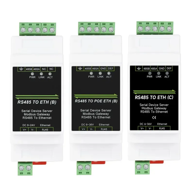 RS485 to RJ45 Ethernet Serial Server Converter Module TCP/IP to Serial Modbus Gateway