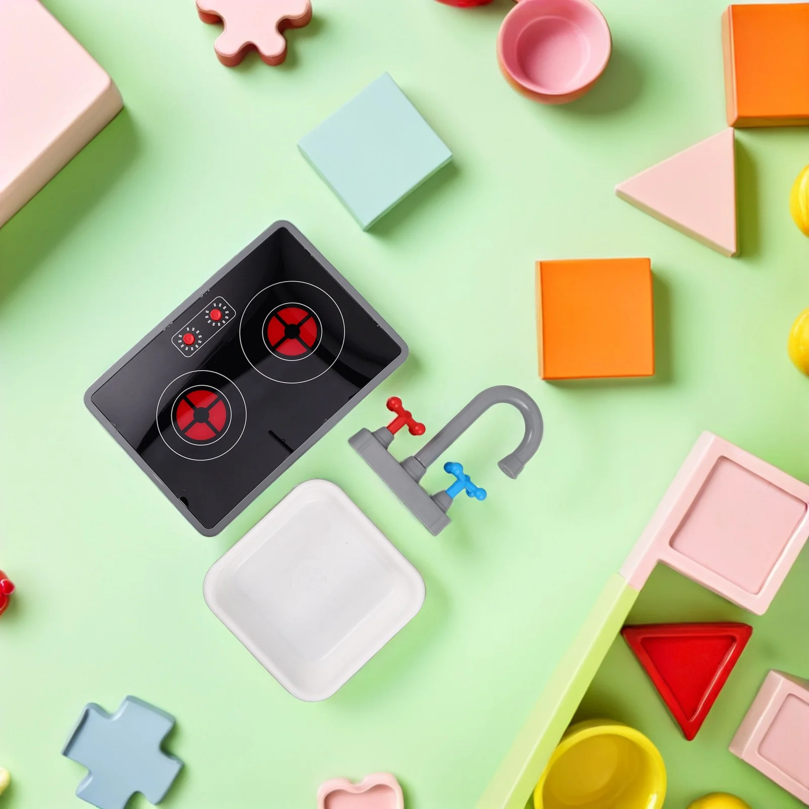 

1Set Pretend Kitchen Play Set Featuring Realistic Faucet Sink for Children Enhanced Interactive Imaginative Role Play Indoor