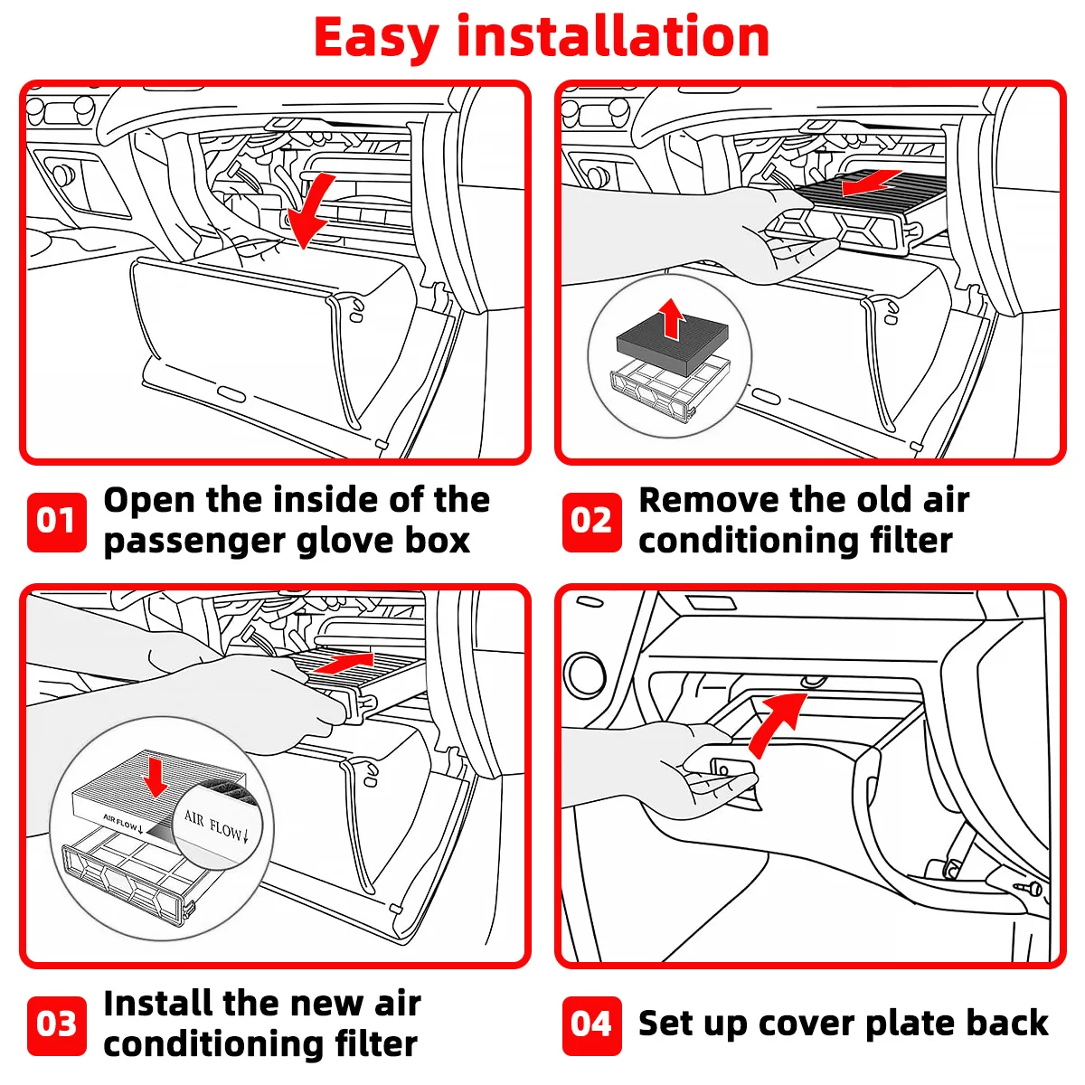 PINMOAP Auto-Klimaanlagenfilter ist geeignet für Lexus ES300 GX470 RX350 RX400h Toyota Avalon Camry Sienna Solara 87139-YZZ19 – Detail 6
