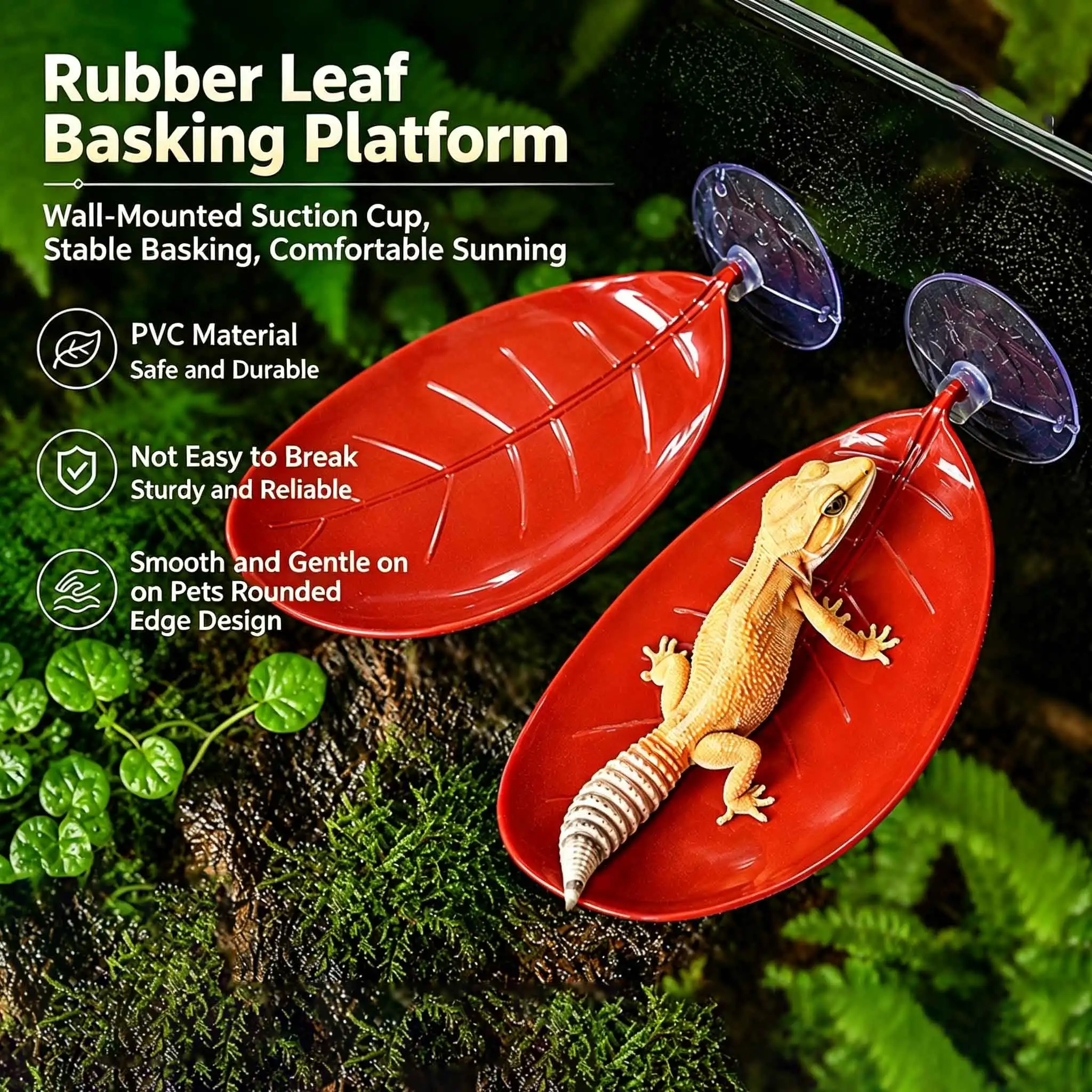 Agama leaf decoration chameleon tree frog lizard tree-dwelling avoiding sunbathing climbing simulated leaf decoration landscapin