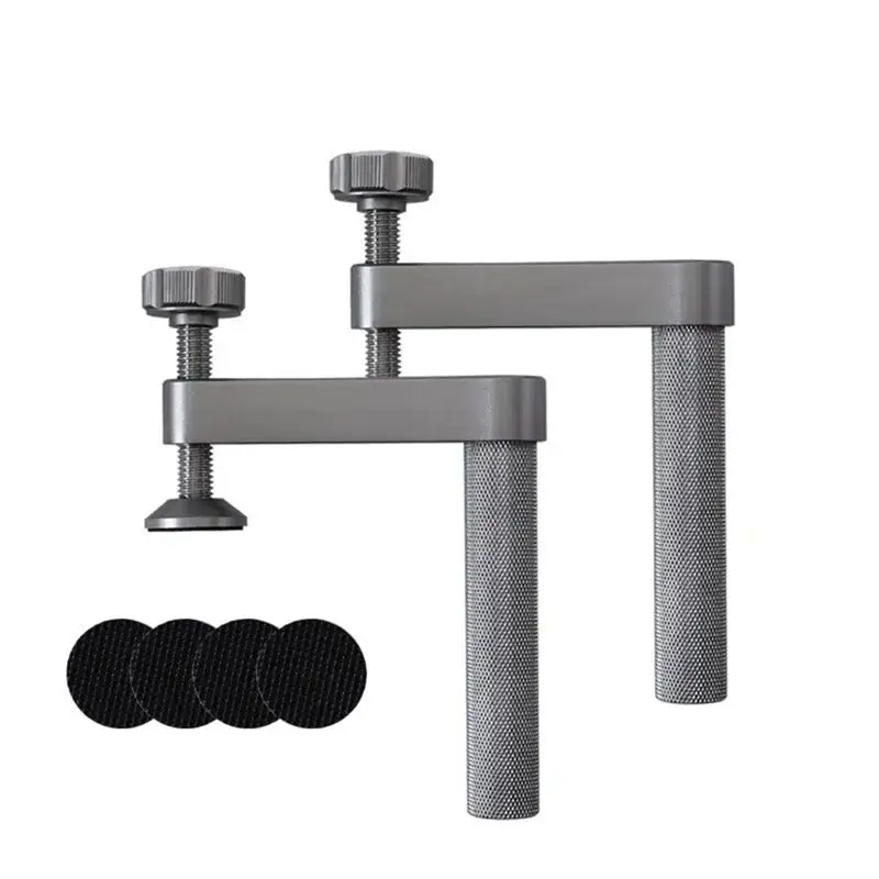 A33R-2Pcs Bench Dog Clamp With Non-Slip Pad 19Mm Hold Down Clamp Aluminum Adjustable Table Clamps For Woodworking Tool