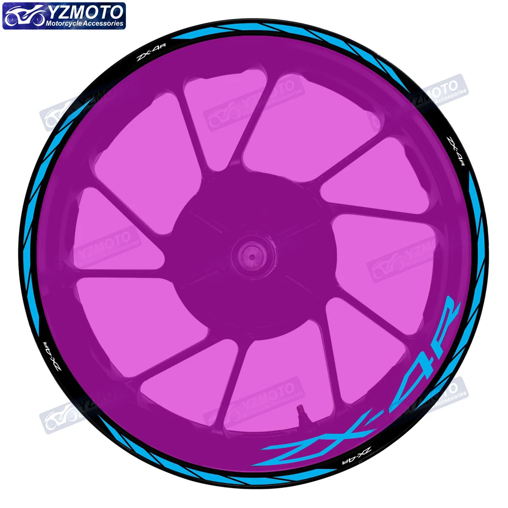 

For ZX-4R ZX4R Motorcycle Racing 17 Inch Front And Rear Wheel Hub Sticker Decal Waterproof Reflective Decorative Rim Stickers