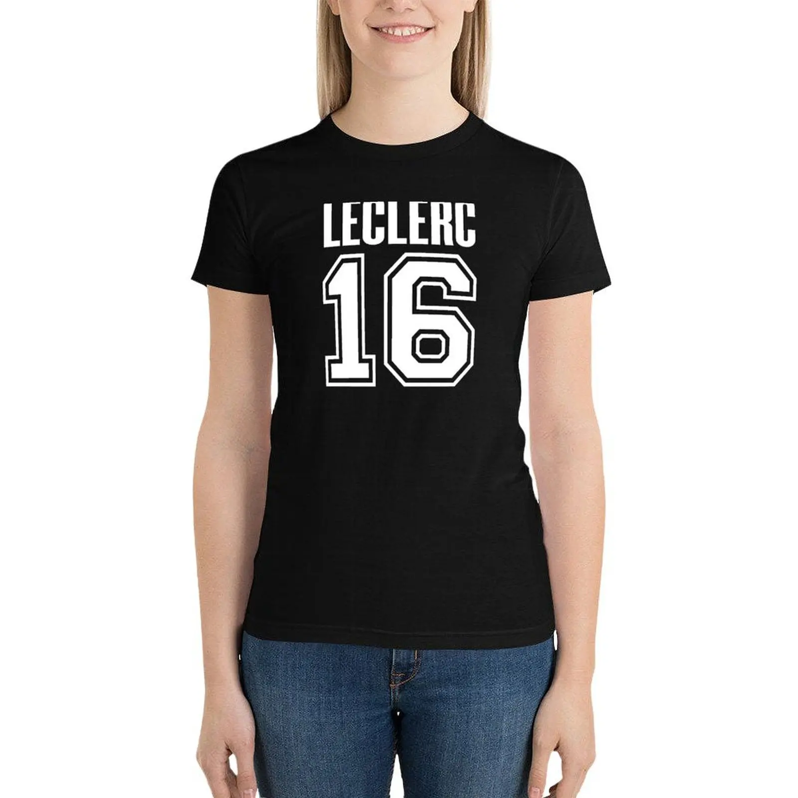 Lelerc #16 T-Shirt atasan baju lucu pakaian vintage kaus untuk wanita