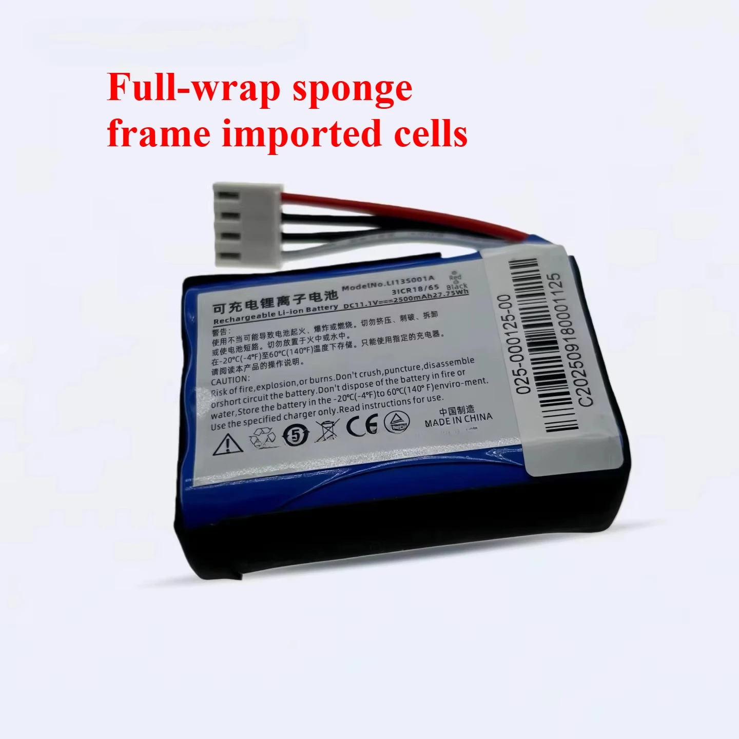 LI13S001A 11.1V 2500mAh Li-ion Replacement Battery For Mindray UMEC6 UMEC7 UMEC10 UMEC12 Patient Monitor Imported battery cells