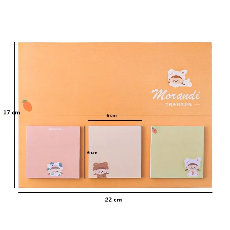 60pcs Four Color colorful pink purple Sticky Notes Memo Pad Bookmarks Cute Paper Stickers Kids Stationery