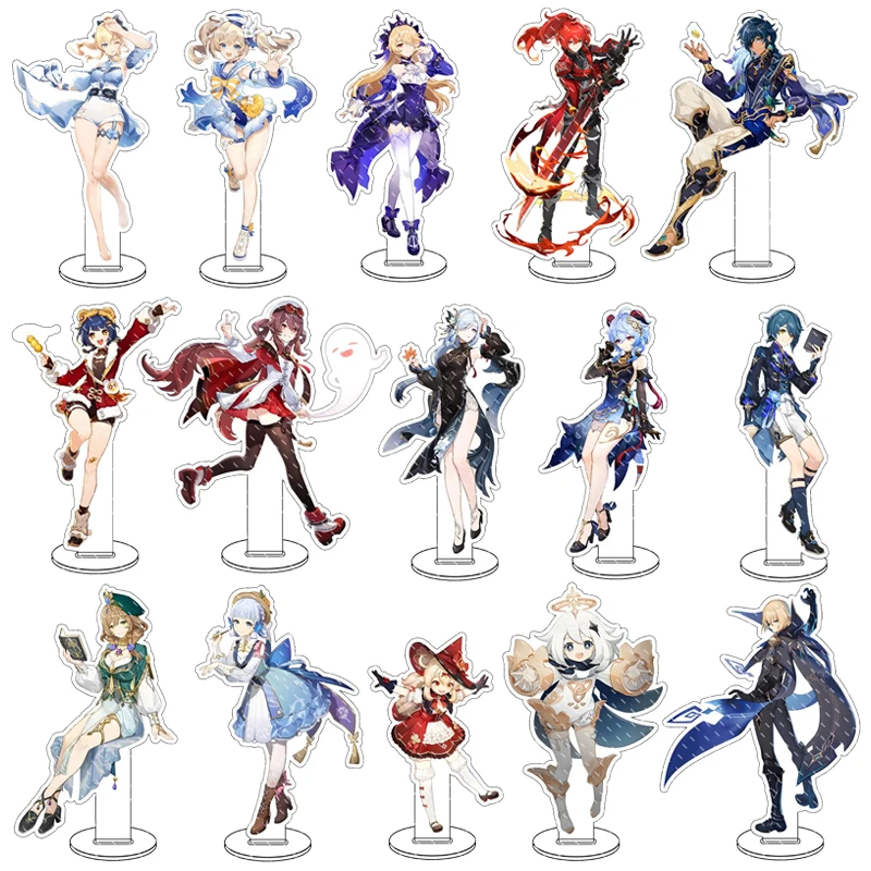 Genius Invokation TCG Anime Figure Acrylic Stand Hutao Model Plate 1pc Desk Decor Standing Sign Game Fans Gift