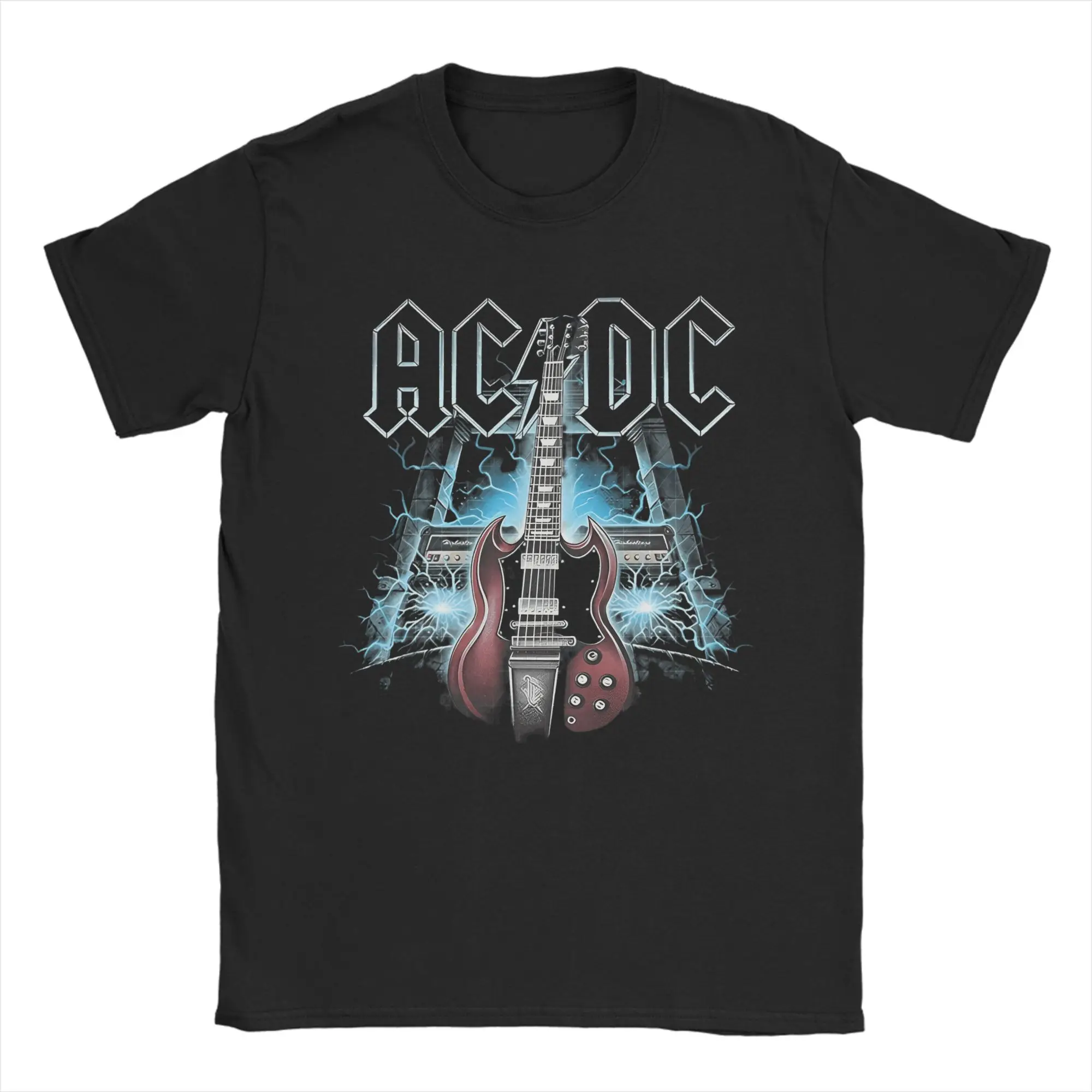 

ACs DCs Rock Music Band T Shirt Summer Cotton T Shirts For Mens Novelty Print Tee Shirt Short Sleeves Street Style Tops