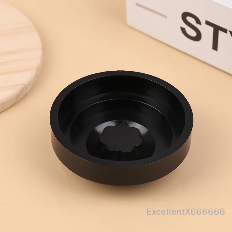 พลาสติกสีดํา MINI เสาธงฐาน 8 หลุมแบบพกพาโต๊ะขาตั้งธง Hand WAVE Office Home Decor