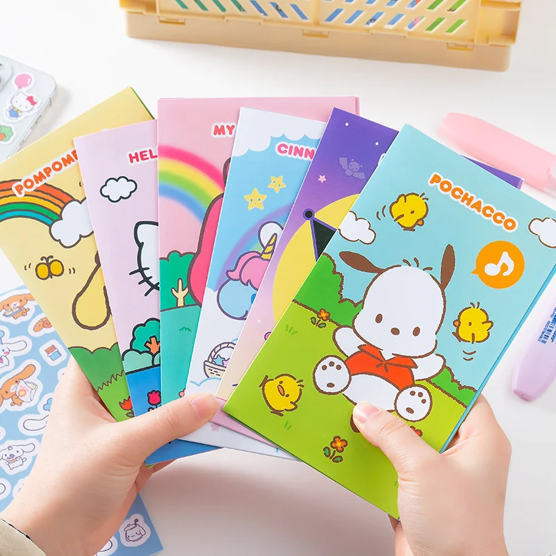 24set/lot Sanrio Kuromi Melody Kitty Pochacco Stickers Set Cute Scrapbooking DIY Diary Decorative Sticker Album Stick Label