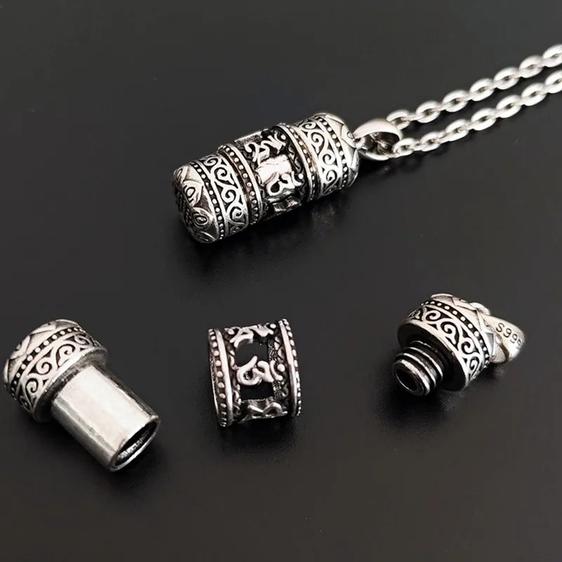 Openable Pendant Urn Necklaces for Ashes Vintage Style Mini Jar Charms Keepsake Jewelry Accessories