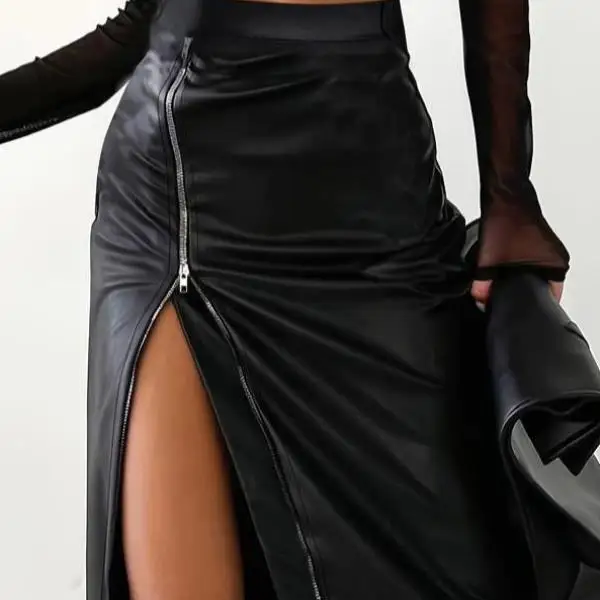 

Ele Pure Color Zipper Ba Bodycon Skirt for Women Trending New Sle Casual Sportswear ort Pants Seven Sve Tirt