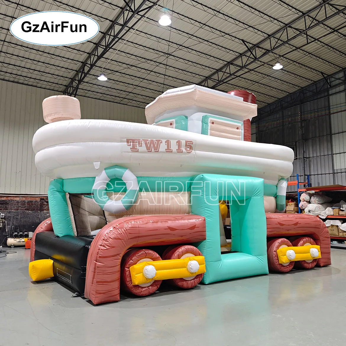 New Design Commercial Train Inflatable Castle Kids Bounce House Playground Easy to Set up