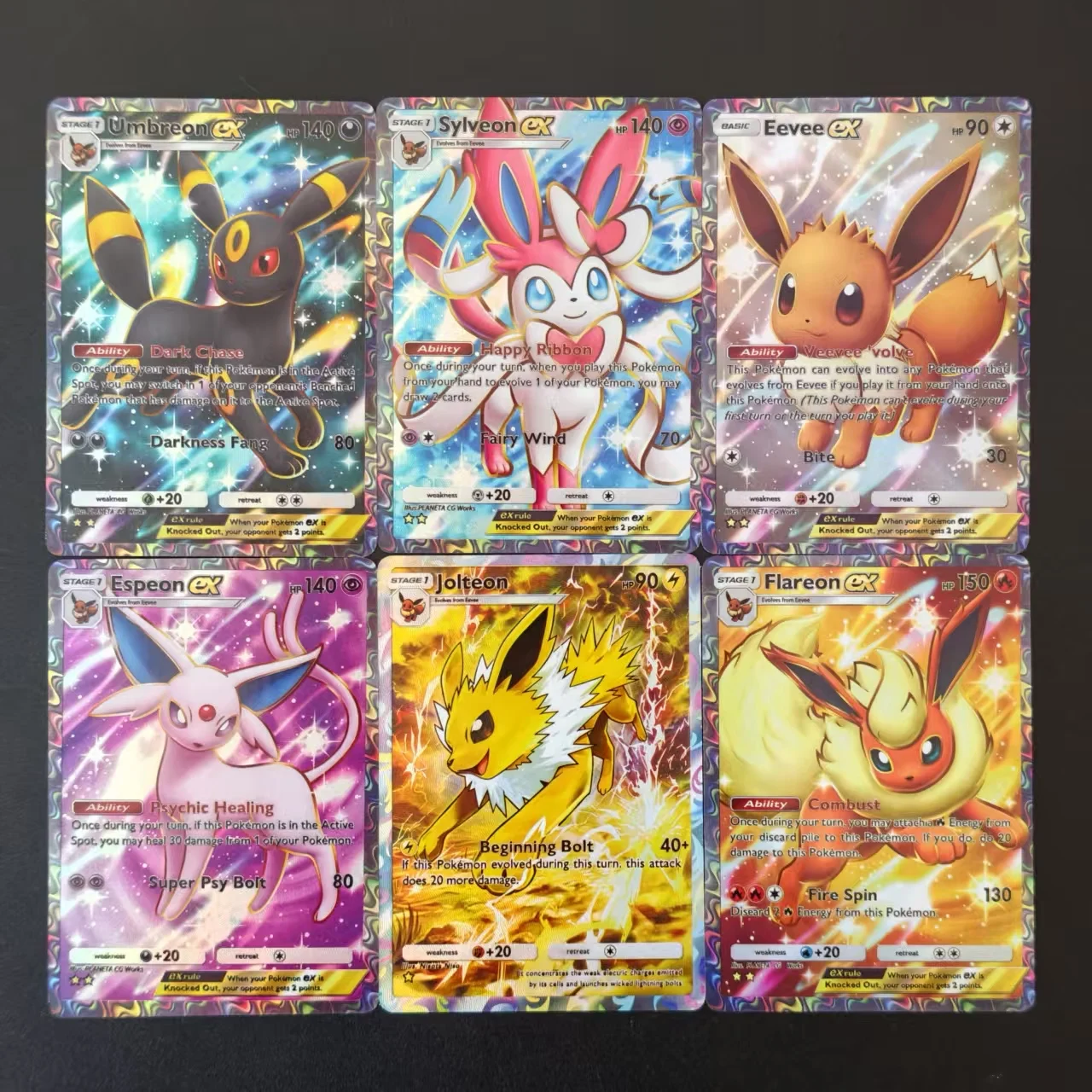 Proxy Pocket Card DIY TCG Custom Rare Card Eevee Umbreon Texture Holographic Classic Game Collection Card
