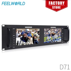 Feelworld-産業用LCDラックマウントモニター,7インチ,3ru,ips,1920x1200ブロードキャスト,3g-sdi,hdmi,av入力出力,d71 plus