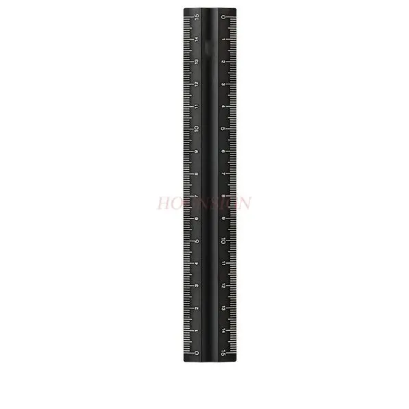 1pcs Anti slip aluminum ruler, ruler, elementary school student's handwritten report, multifunctional drawing, geometric drawing