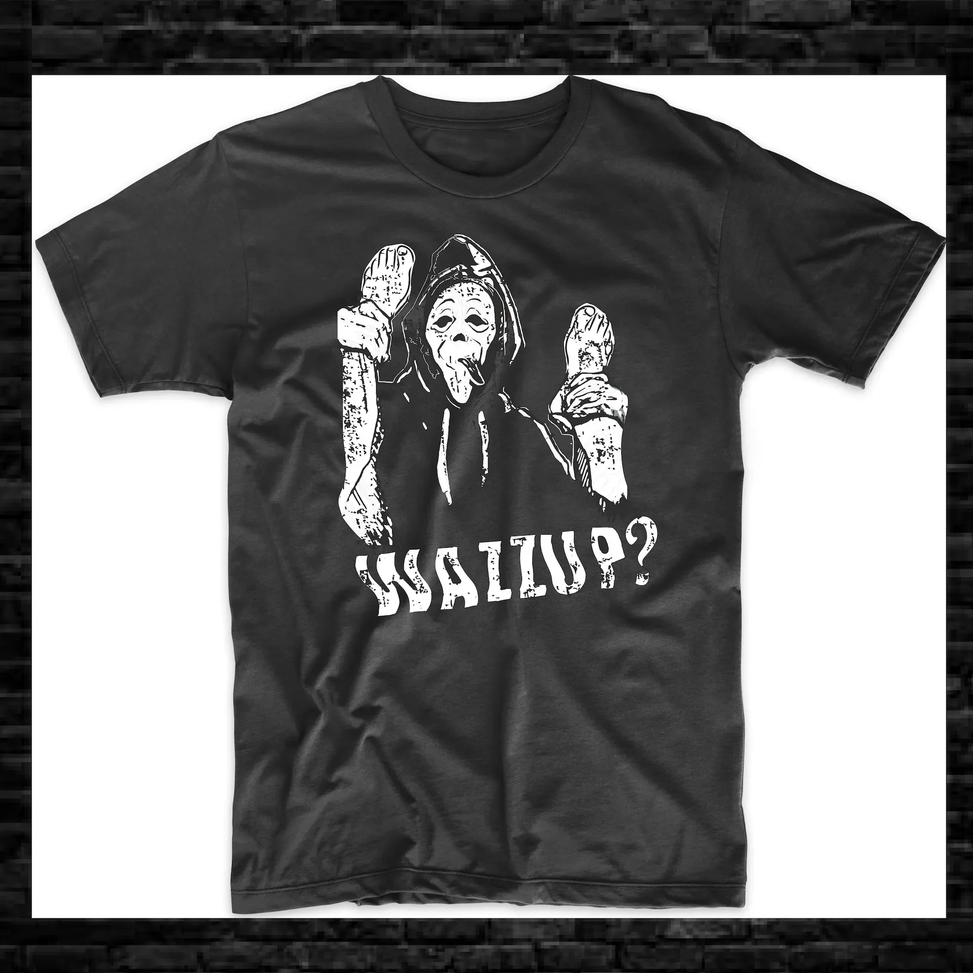 Scream Wazzup Halloween Scary Funny Tee