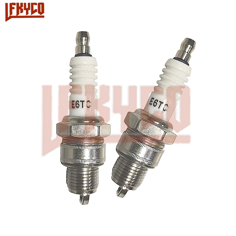 1/2/4PCS Motorcycle Spark Plug E6TC For Yamaha PW50 PW80 PW60 LT50 50cc70cc 90cc 110cc 150cc ATV Quad Moped Scooter Go Kart Dirt