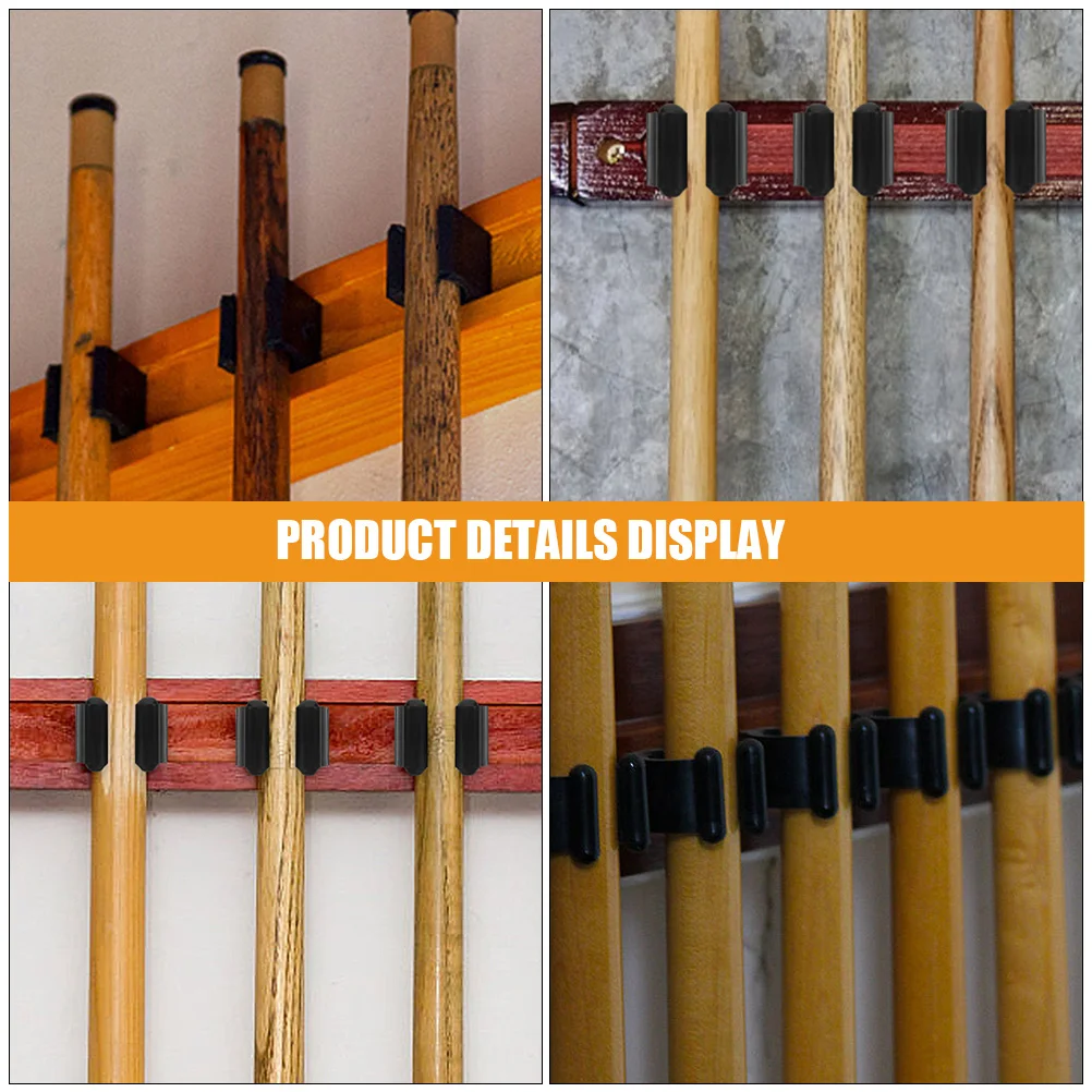 

12 Pcs Positioning Clip Fishing Rods Wall Rack Pole Mount Racks Holder Pp Holding