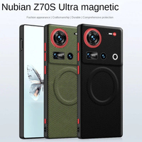 With Magnetic Ring Red Circle Lens Heightened to protect the Case For ZTE nubia Z70S Ultra z70 ultra Slim Protect Cover