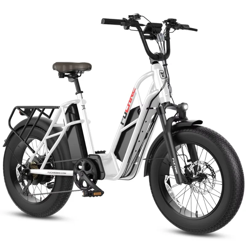 

Electric Cargo Bicycle with 20 Inch Snow Tires 30Ah Battery 120 Miles Aluminum Alloy Frame 400 Lbs Moto E Bike for Adults