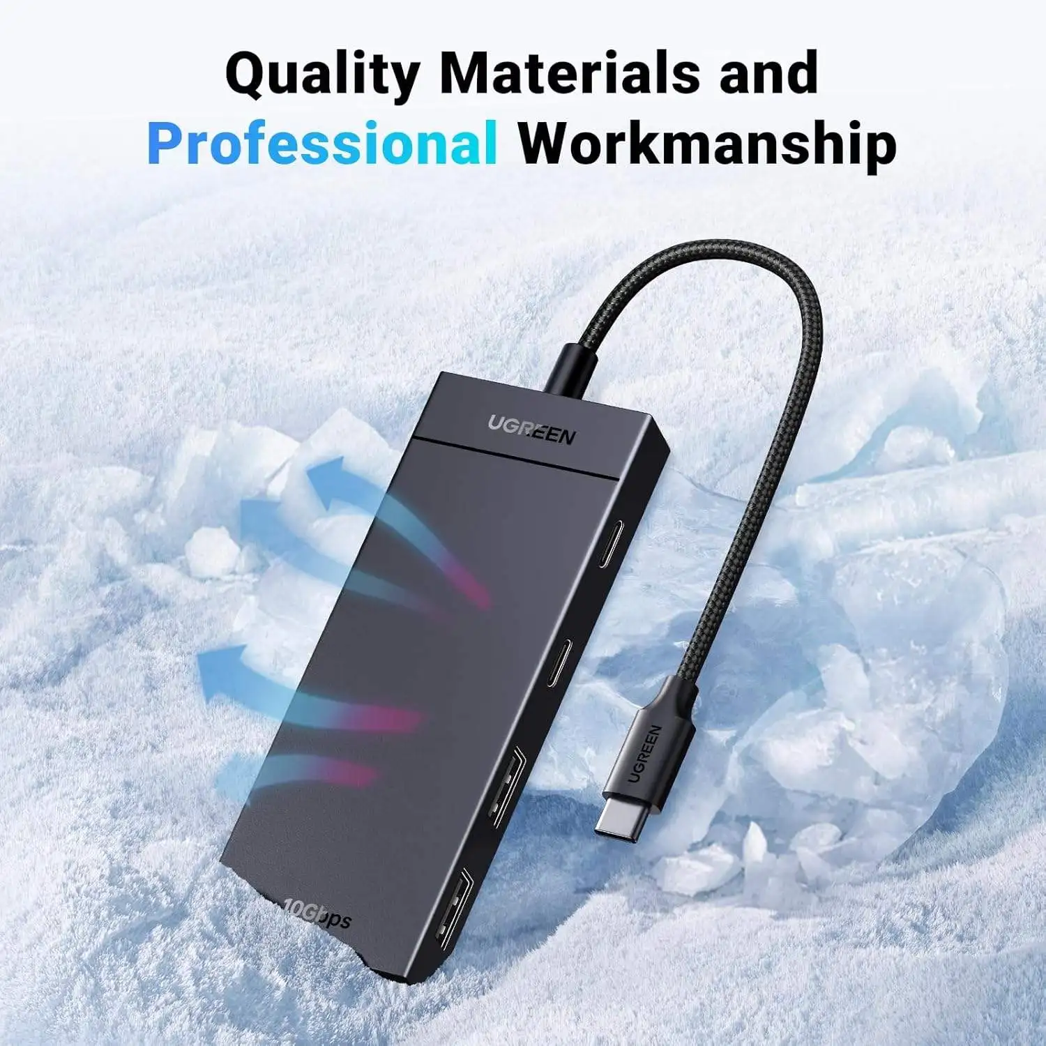 UGREEN USB C Hub 10Gbps 4 in 1 USB 3.2 Adapter 4 Ports USB Type C Splitter Extender for MacBook Pro/Air PC Laptops