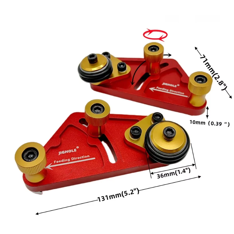 1pcs Dual Roller Hold Down Woodworking Bearing Roller Presser Featherboard Inverted Table Saw Router Auxiliary Tool