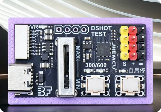 JHEMCU FPV ESC Tester DSHOT Protocol 4CH Brushless Motor Test Board Potentiometer Throttle for Drone Racing Quad Build & Repair