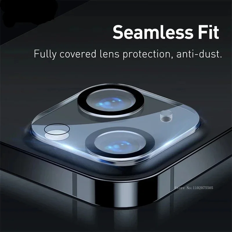 3Pcs Full Cover Camera Lens Protector For iPhone 15 14 13 12 11 Pro Max Camera Tempered Glass For iPhone 12 13 Mini 14 15 Plus