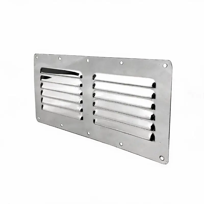 Louvered Vent 304 Stainless Steel 115mm 230mm Double Boat Ventilation Grille Cover Yacht Marine Hardware Polished