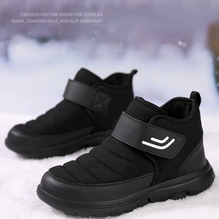 Men Snow Boots Waterproof Cotton Shoes Winter Women Slip on Ankle Boots Unisex Plush Warm Non Slip Botas Hombre Outdoor  Boots