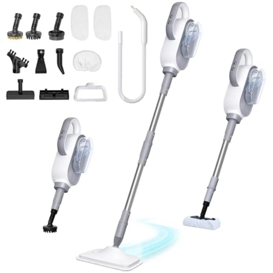 

Steam Mop 13-in-1 Powerful Handheld Steam Cleaner with 13 Accessories 500ML Removable Tank 23FT Power Cable Detachable Steam Mo
