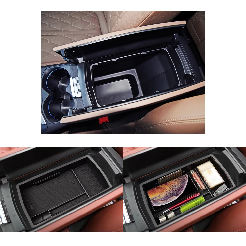 For Citroen C5 Aircross 2017-2023 Car Armrest Storage Box Center Console Organize Tray Storage Box Central Tidying Accessories