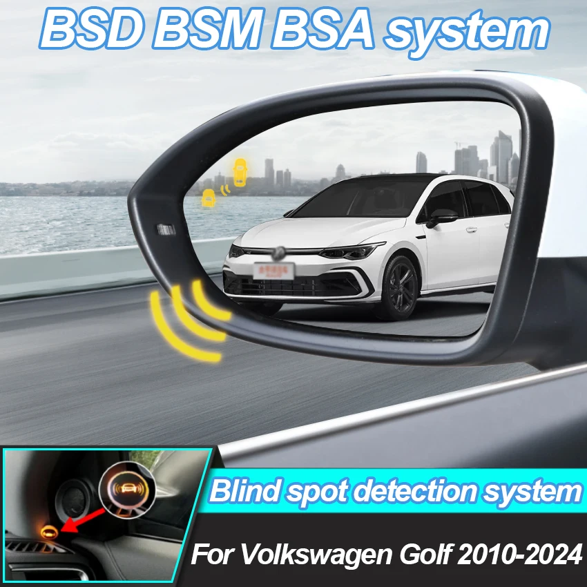BSD BSA BSM 24GHZ Millimeter Wave Radar Blind Spot Lane Change Parking Assist For Volkswagen Golf 6/7/8 2010-2025