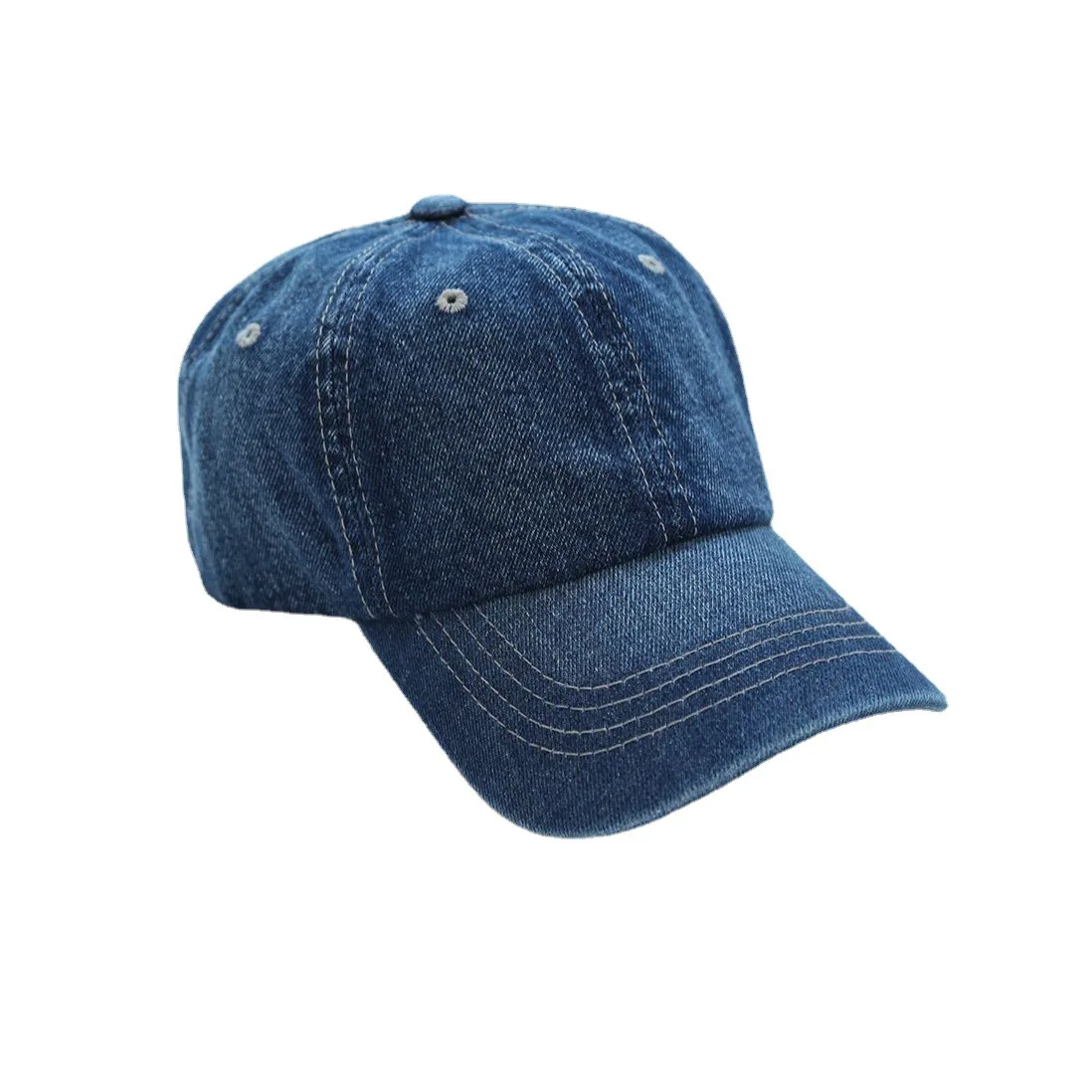 Men Denim Baseball Cap Women Black Adjustable Hat Outdoor Sun Visors Hat Punk Hip Hop Dad Trucker Ponytail Caps