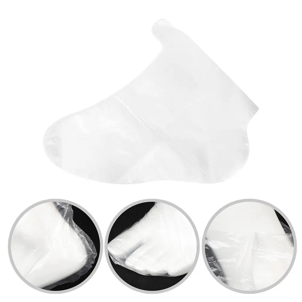 

100 шт. прозрачных одноразовых бахил для коньков и лыж, для ежедневного использования, прозрачные пластиковые защитные чехлы для обуви для взрослых