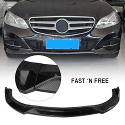 Car Front Bumper Spoiler Lip Lower Splitter Blade Guard Plate For Mercedes Benz W212 E250 E350 E400 E550 Sedan 2013-2015