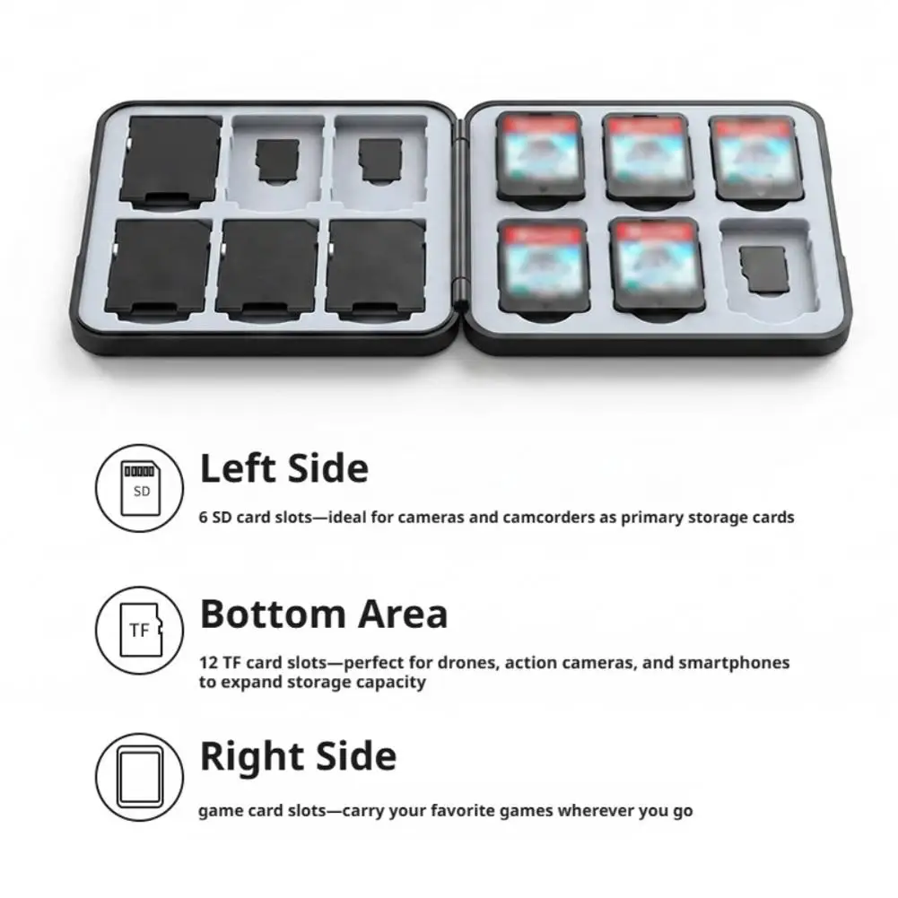 Magnetic Silicone Three In One Card Box Multifunctional Storage For NS Gaming Card SD Card TF Card Travel Protection Storage Box