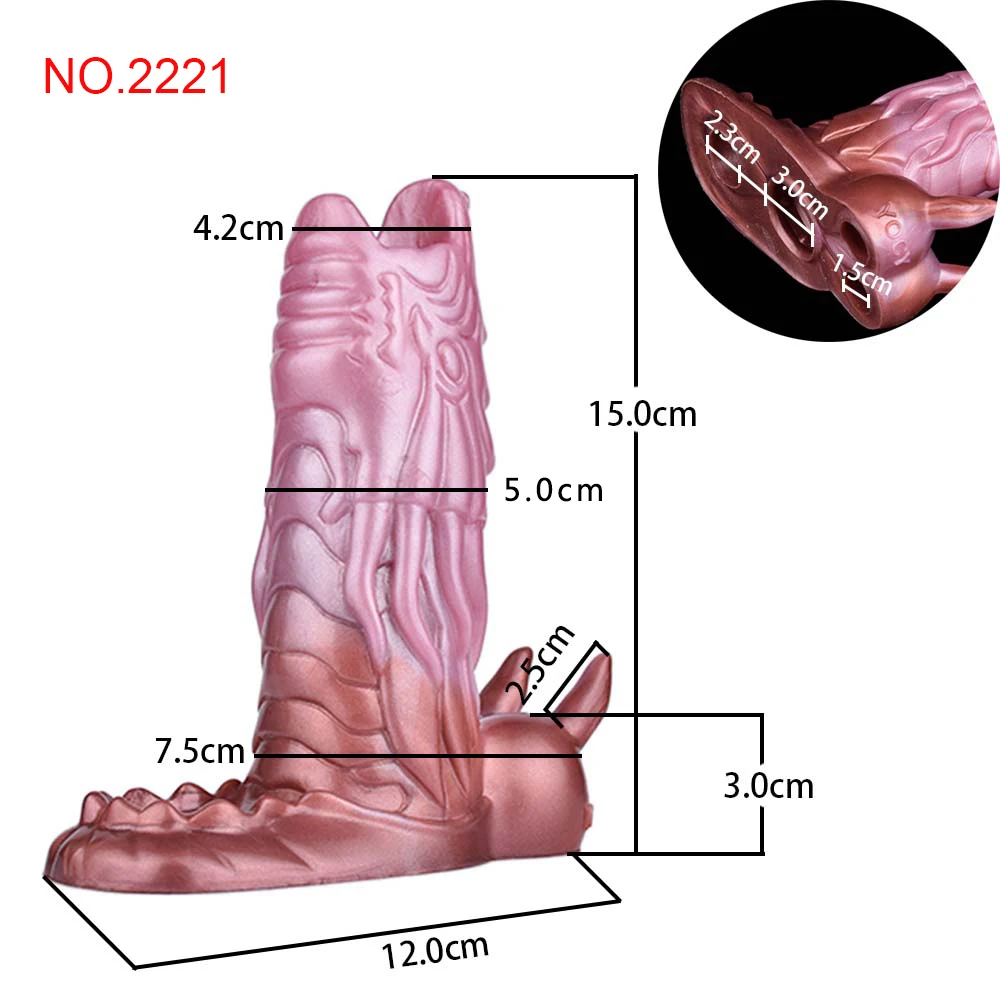 FAAK Silicone fantasy Dragon Dildo Sheath With Anti-drop Ring Penis Sleeve Sex Toys For Men Male Masturbator Cock Enlargement