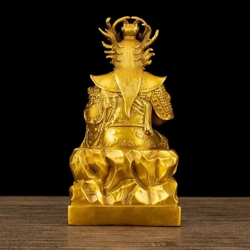Copper Statue of The Dragon King East Sea King ,Home Living Room Offerings Buddha Crafts