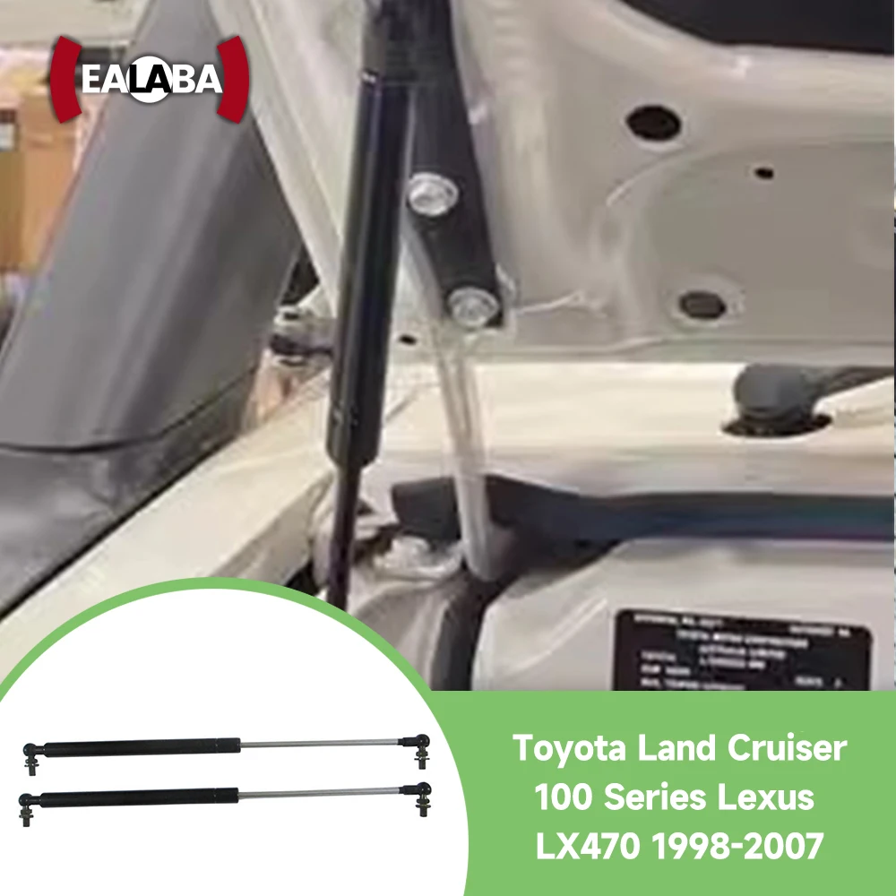 2pcs For Toyota Land Cruiser 100 Series Lexus LX470 98-07 Front Bonnet Hood Strut Lift Support Bars Gas Dampers Rod 5345069025